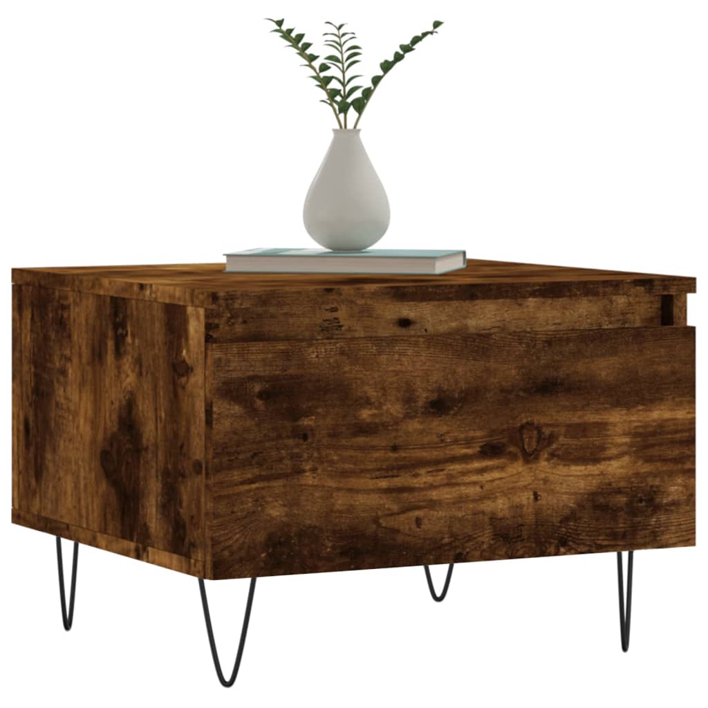 Mese de cafea 2 buc. stejar fumuriu 50x46x35 cm lemn compozit