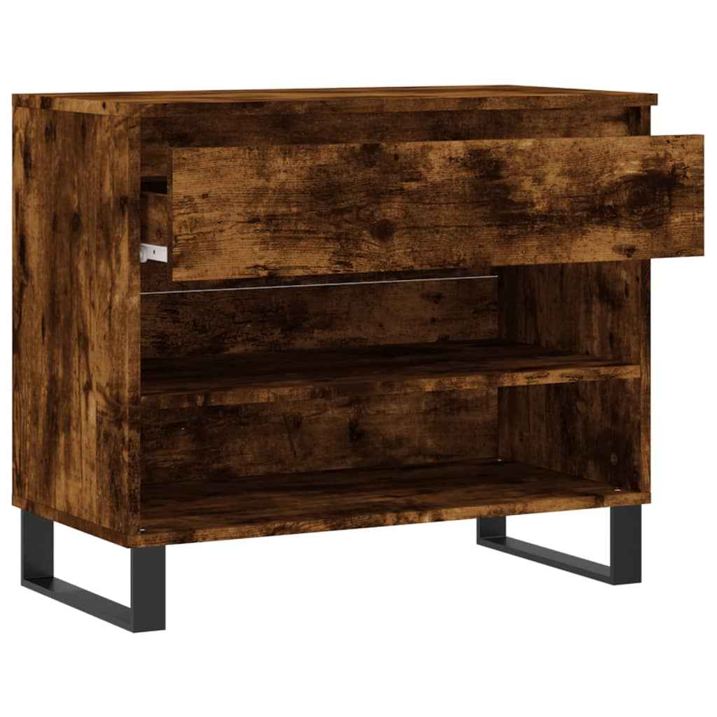 Pantofar, stejar fumuriu, 70x36x60 cm, lemn prelucrat