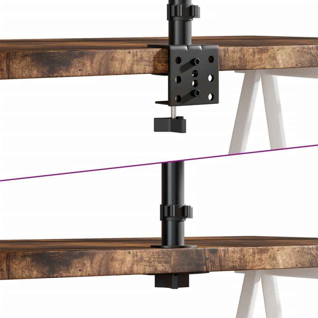 Suport de perete pentru monitor dublu VESA 75/100 mm negru oțel