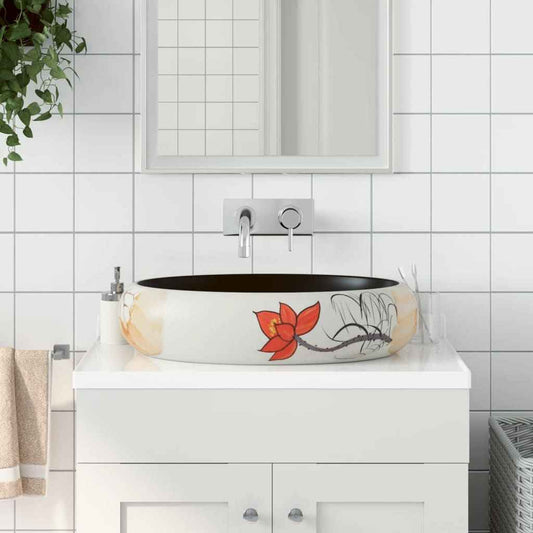 Lavoar de blat, multicolor, 59x40x15 cm, ceramică, oval