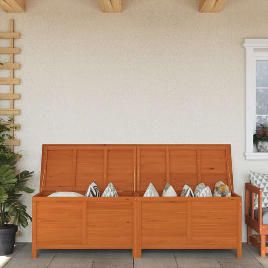 Ladă depozitare grădină maro 198,5x50x56,5 cm lemn masiv brad