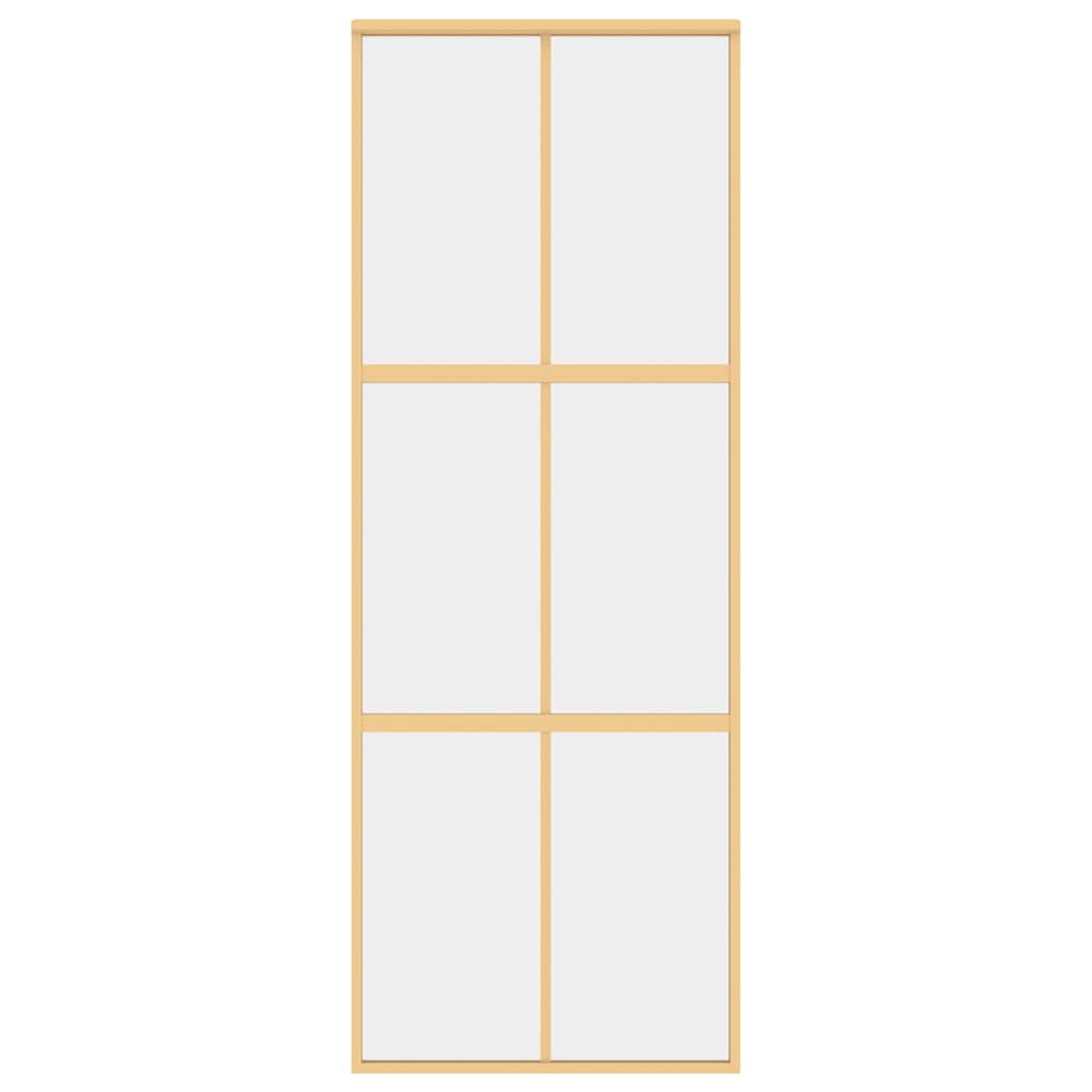 Ușă glisantă auriu 76x205 cm sticlă ESG transparentă/aluminiu
