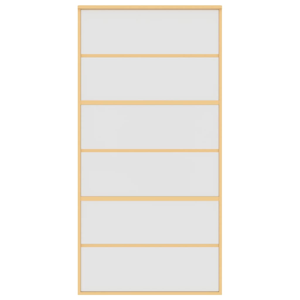 Ușă glisantă, auriu, 102,5x205 cm, sticlă ESG mată și aluminiu