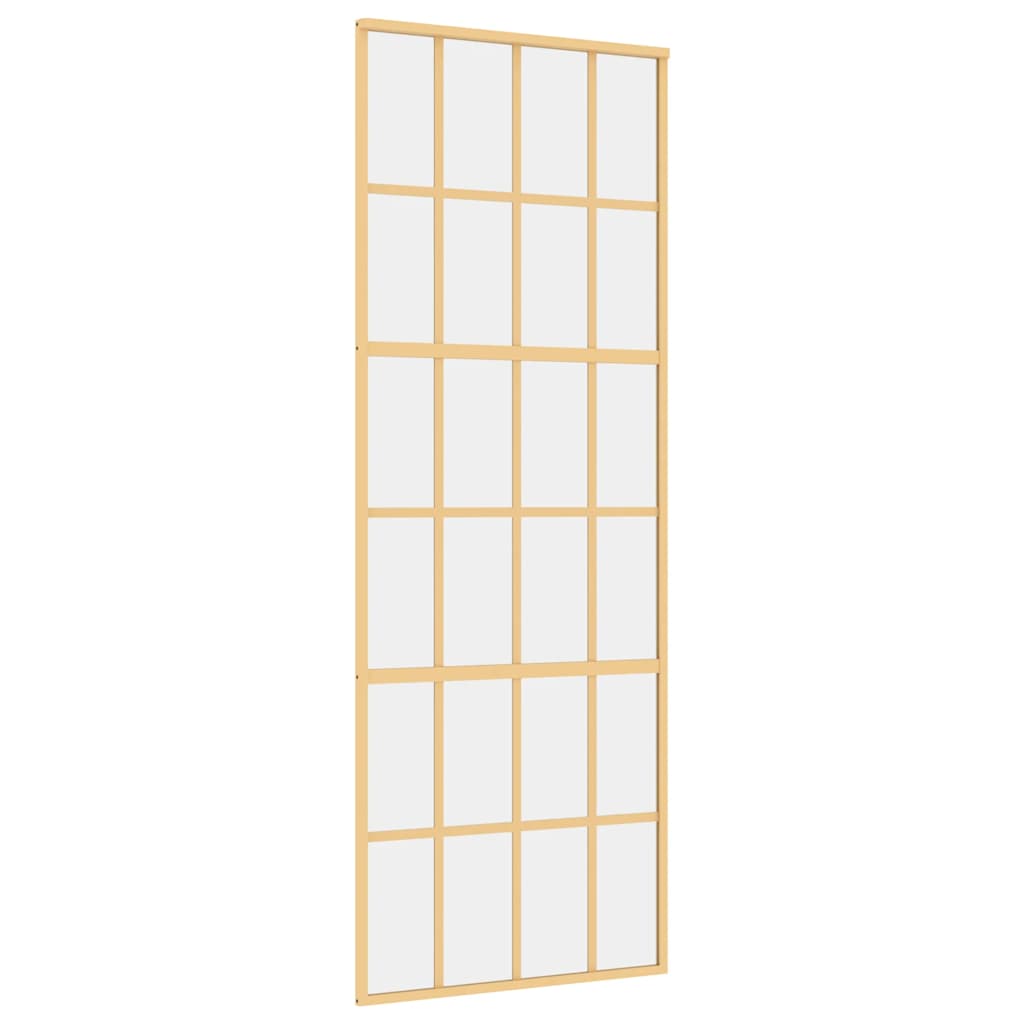 Ușă glisantă auriu 76x205 cm sticlă ESG transparentă/aluminiu