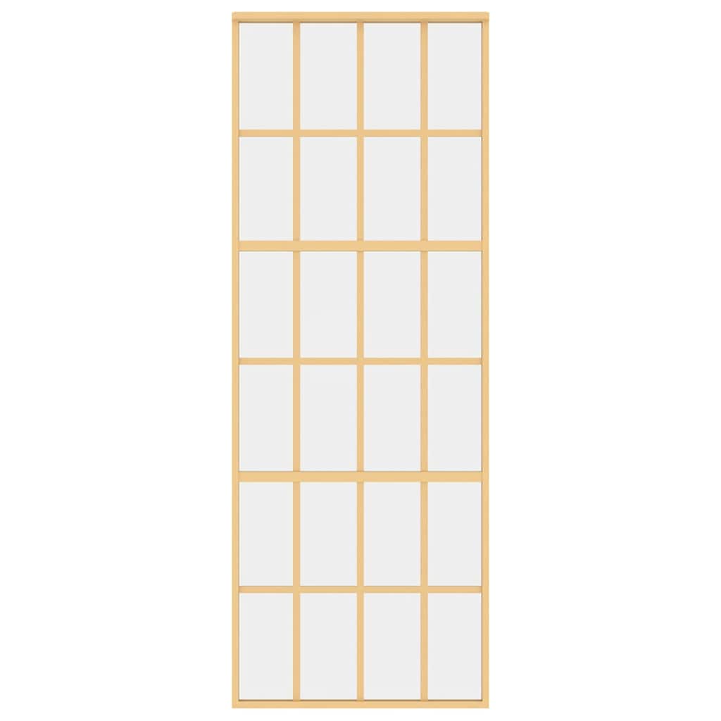 Ușă glisantă auriu 76x205 cm sticlă ESG transparentă/aluminiu