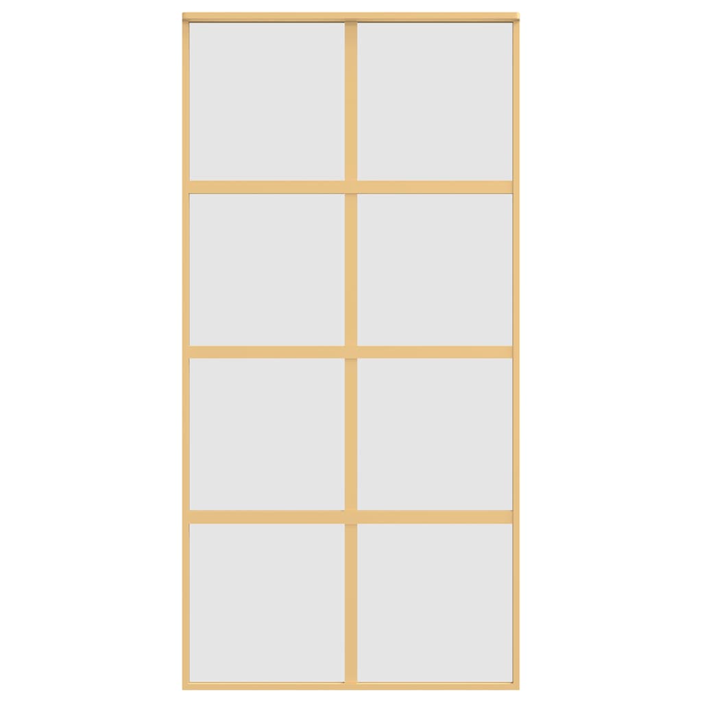 Ușă glisantă, auriu, 102,5x205 cm, sticlă ESG mată și aluminiu