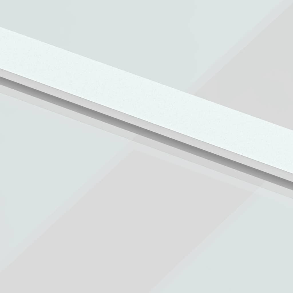 Ușă glisantă, alb, 102,5x205 cm, sticlă securizată/aluminiu