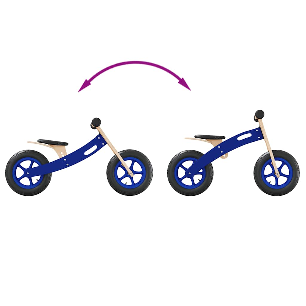 Bicicletă echilibru de copii, cauciucuri pneumatice, albastru