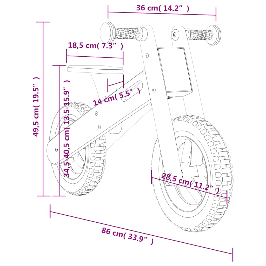 Bicicletă de echilibru pentru copii, imprimeu și portocaliu