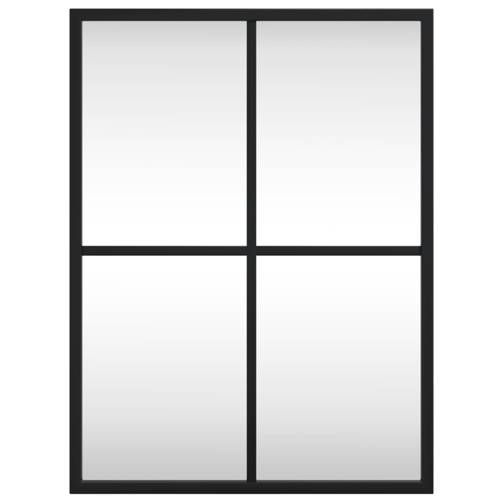 Oglindă de perete, negru, 30x40 cm, dreptunghiulară, fier