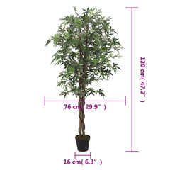 Arbore de arțar artificial 336 de frunze 120 cm verde