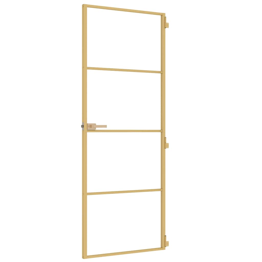 Ușă interior Slim auriu 76x201,5 cm sticlă securizată/aluminiu