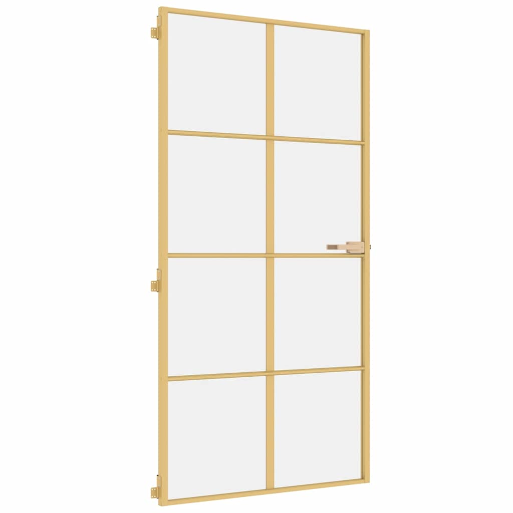 Ușă interior Slim auriu 102,5x201,5cm sticlă temperată/aluminiu