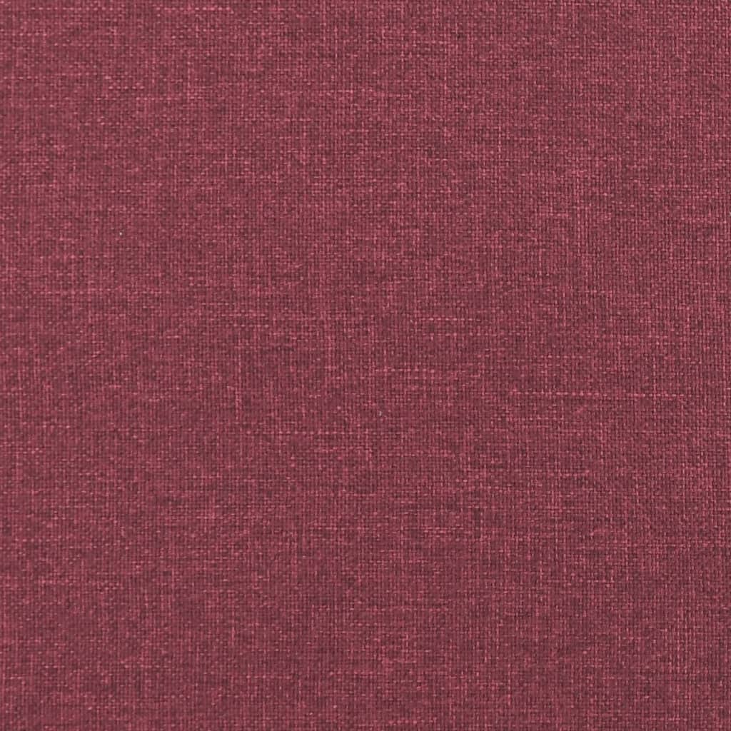 Canapea cu 2 locuri, roșu vin, 120 cm, material textil