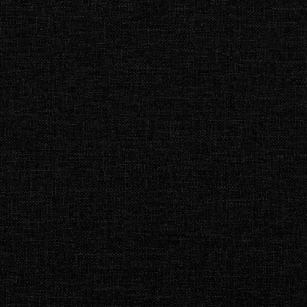 Canapea cu 3 locuri, negru, 180 cm, material textil