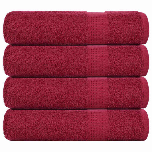 Prosoape de duș, FROGN, 4 buc., Bordeaux, 70x140 cm, 360 g/m²