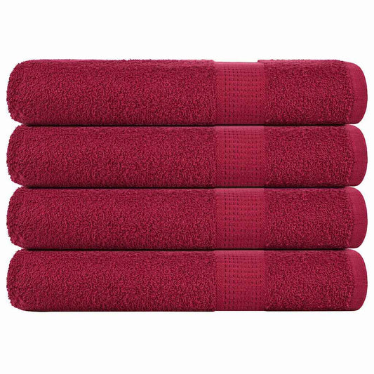 Prosoape de saună, FROGN, 4 buc., Bordeaux, 80x200 cm, 360 g/m²