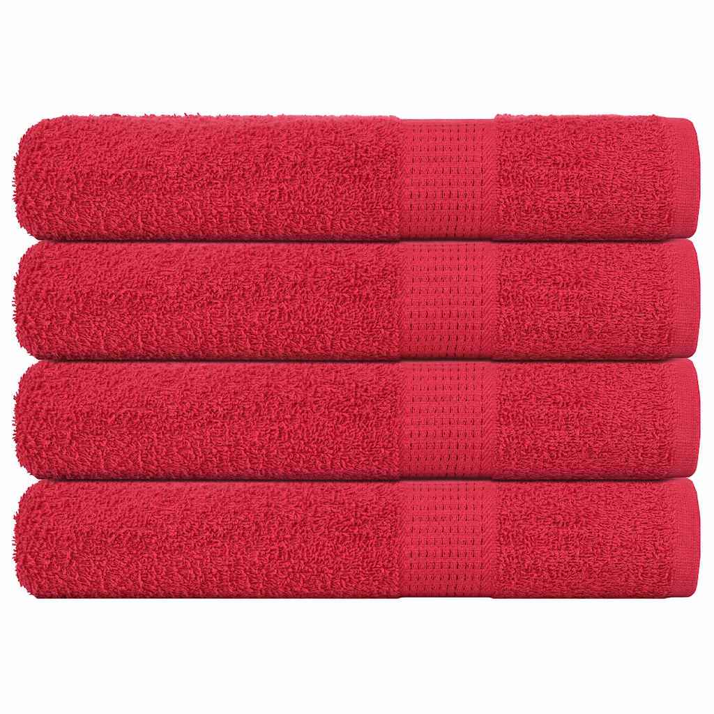 Prosoape 4 buc Roșu 100x200 cm 360 g/m² 100% bumbac