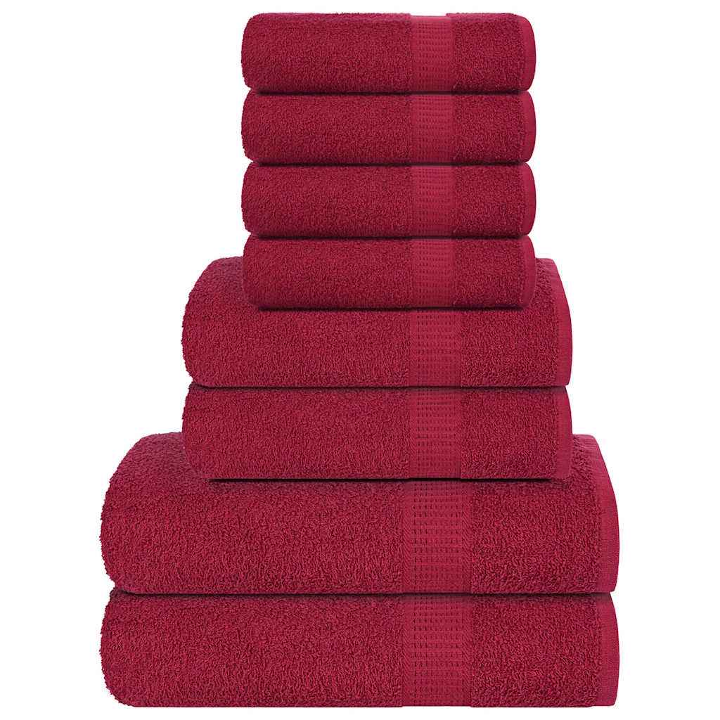 Set prosoape 8 piese Bordeaux 360 g/m² 100% bumbac