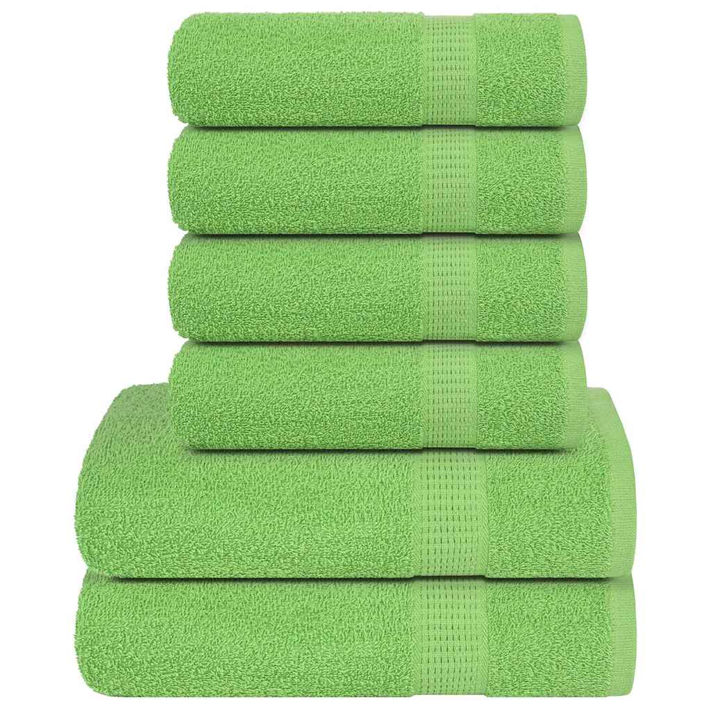 Set prosoape FROGN 6 piese, verde măr, 360 g/m²