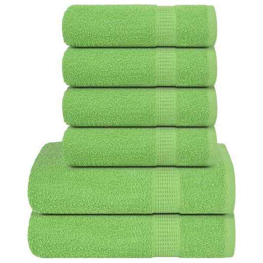 Set prosoape FROGN 6 piese, verde măr, 360 g/m²