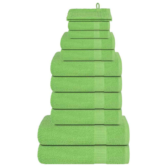 Set prosoape FROGN 12 piese, verde măr, 360 g/m²