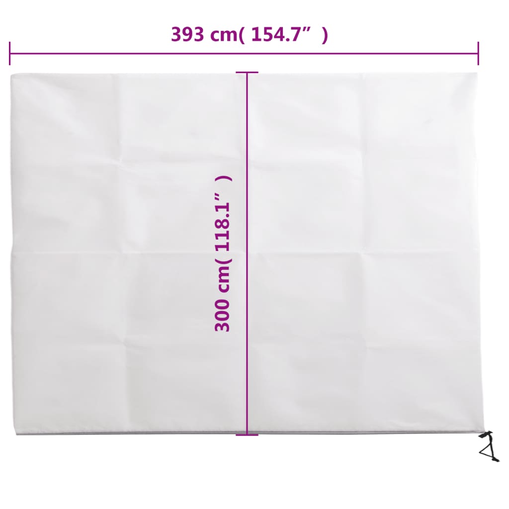Protecție de fleece pt plante, cu fermoar, 70 g/m², 3,93x3 m