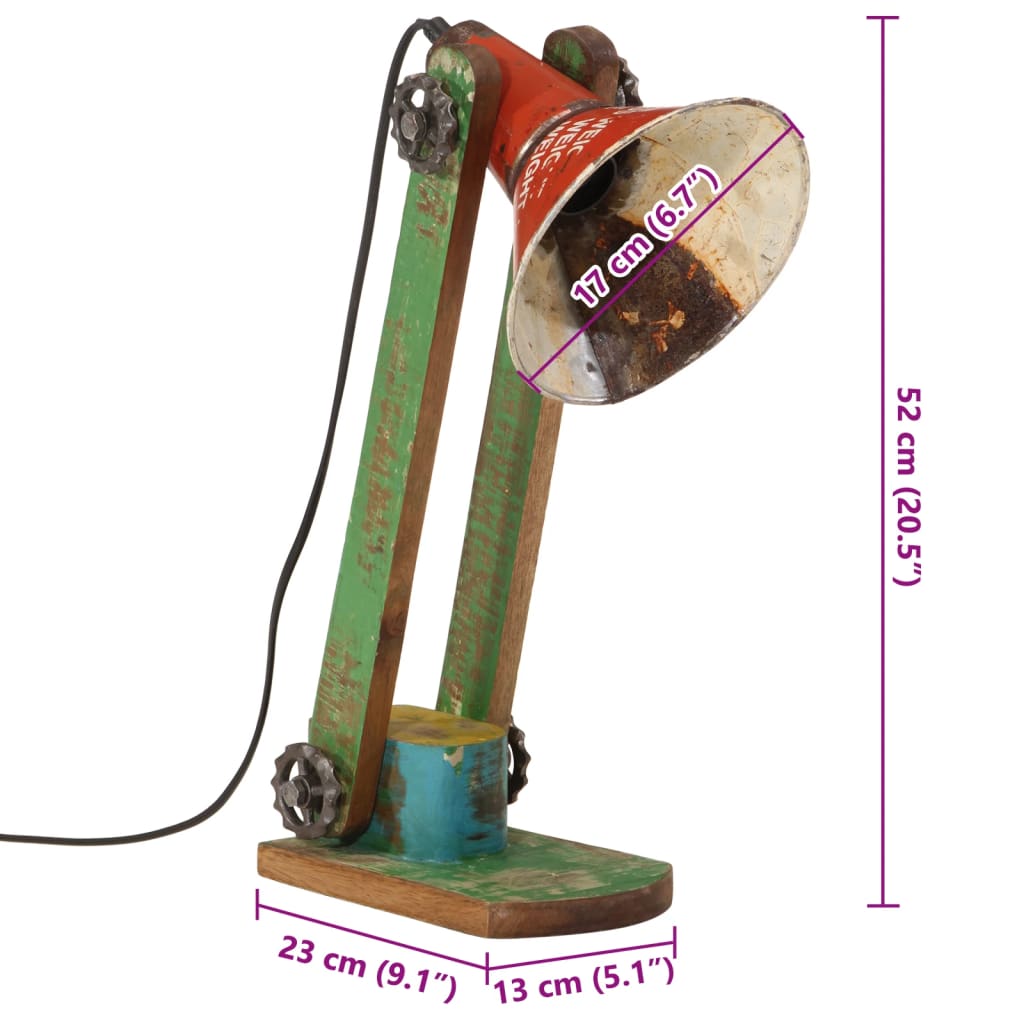 Lampă de birou 25 W, multicolor, 23x13x52 cm, E27