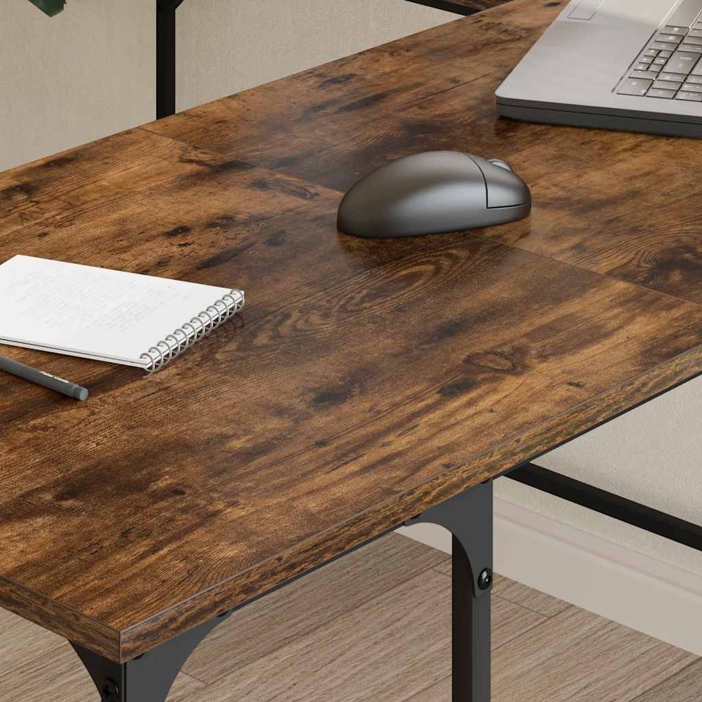 Birou, stejar afumat, 139x139x75 cm, lemn prelucrat