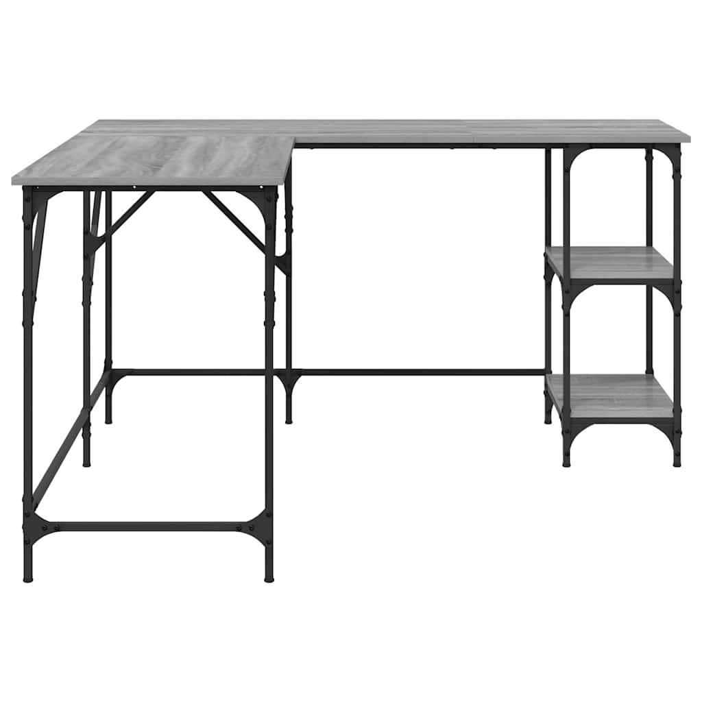 Birou, gri sonoma, 139x139x75 cm, lemn prelucrat