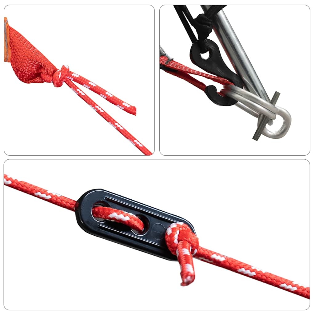 Cort de camping pentru 4 persoane, gri/portocaliu, impermeabil