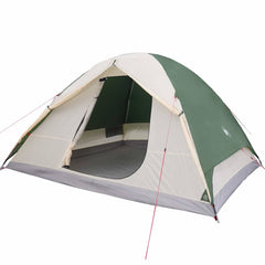 Cort de camping cupolă 6 persoane, verde, impermeabil