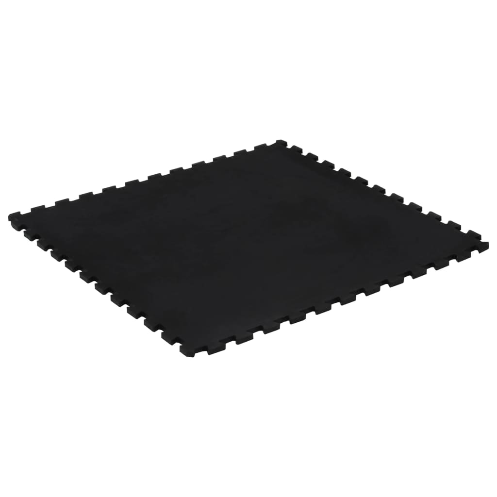 Placă de podea din cauciuc, negru, 12 mm, 100x100 cm
