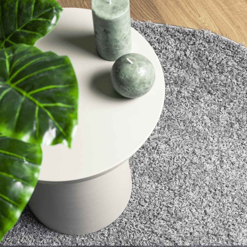 Covor pufos "PAMPLONA" cu fire înalte, gri modern, 240x240 cm