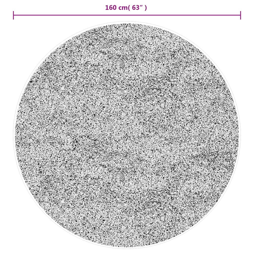 Covor "IZA" aspect scandinav, cu fire scurte, crem, Ø 160 cm