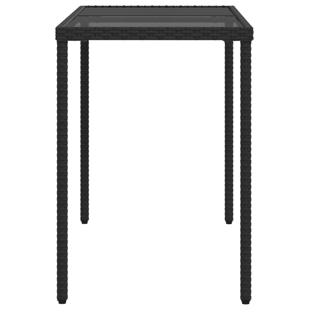 Set mobilier de grădină cu perne, 5 piese, negru, poliratan