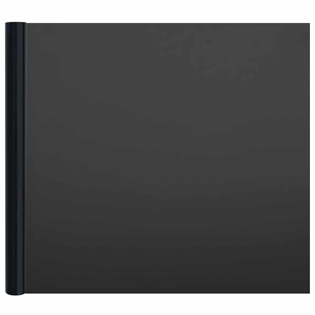 Folie fereastră, 3 buc., statică mată, neagră, PVC