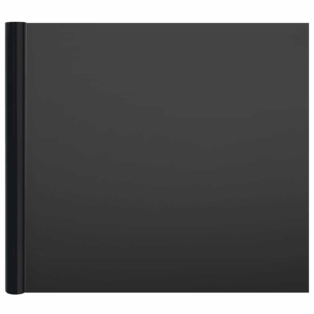 Folie fereastră, 5 buc., statică mată, neagră, PVC