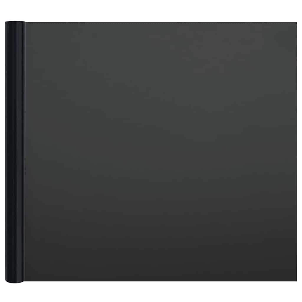 Folie fereastră, 3 buc., statică mată, neagră, PVC