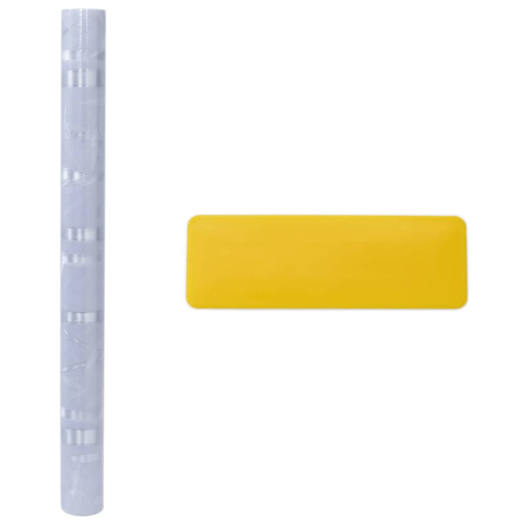 Folie fereastră, 4 buc., mată, model bambus, PVC