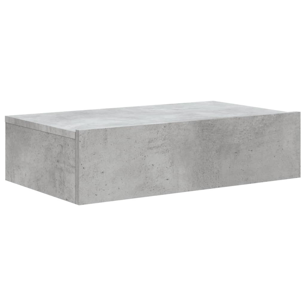 Comodă TV cu lumini LED, gri beton, 60x35x15,5 cm - Vendito