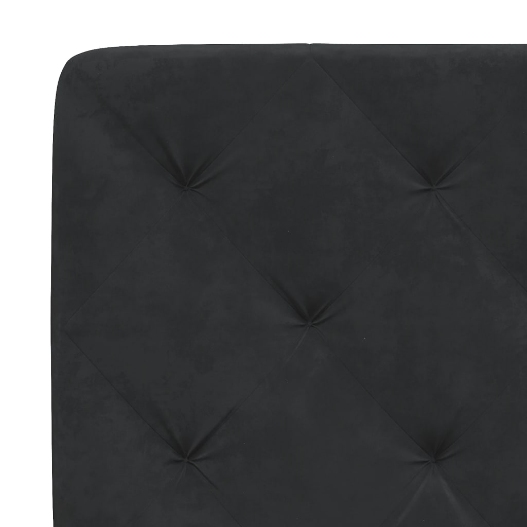 Pernă tăblie de pat, negru, 160 cm, catifea