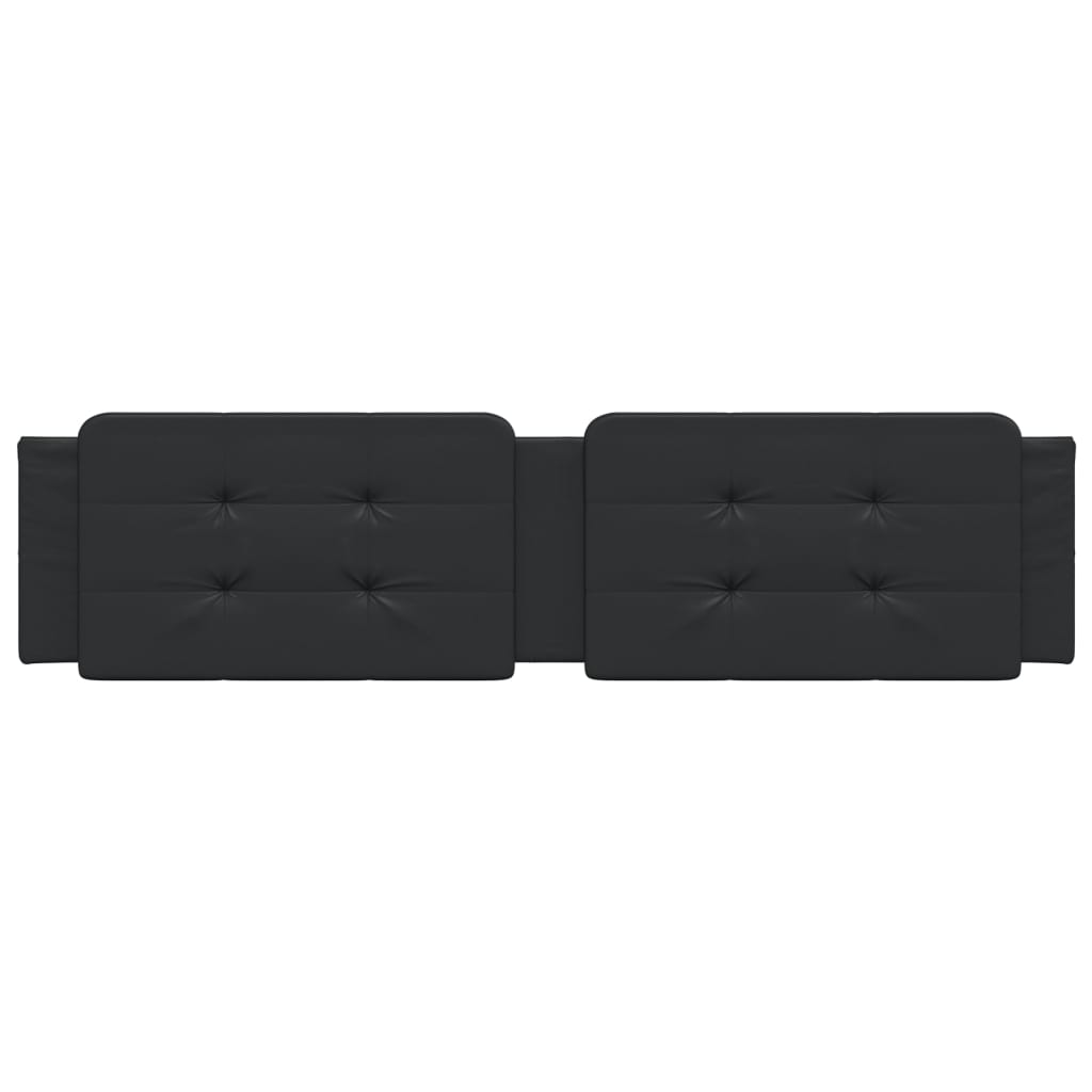 Pernă pentru tăblie pat, Zadar, negru, 200 cm, piele artificială