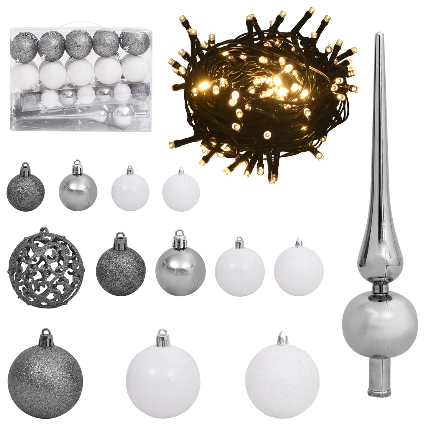 Brad de Crăciun artificial Alb 80 x 80 x 150 cm PVC și Metal