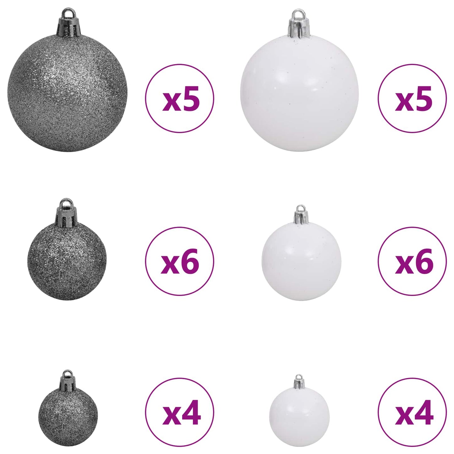 Brad de Crăciun artificial Alb 80 x 80 x 150 cm PVC și Metal