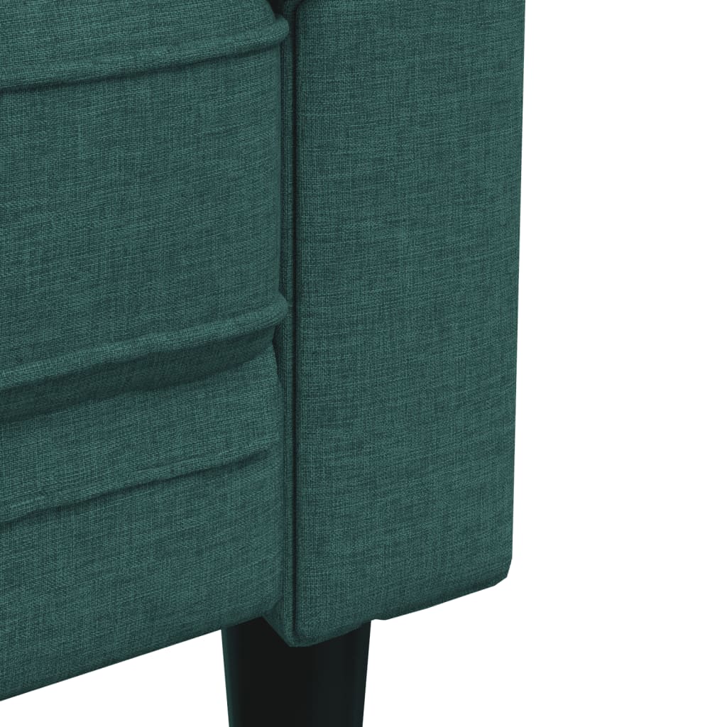 Set canapele, 3 piese, verde închis, material textil