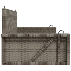 Bancă de balansoar, gri, 119x56x48 cm, poliratan