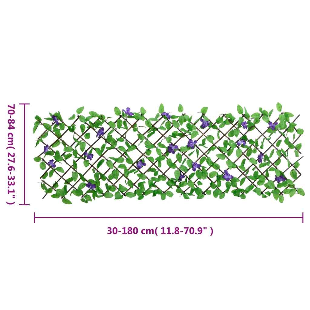  Spalier iederă artificială extensibil, 5 buc., verde, 180x70 cm