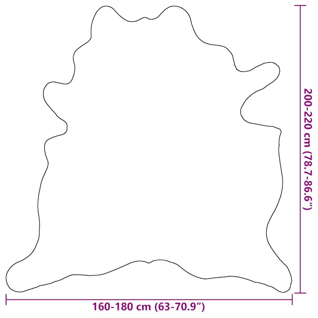 Covor, alb și negru, 180x220 cm, piele naturală de vacă