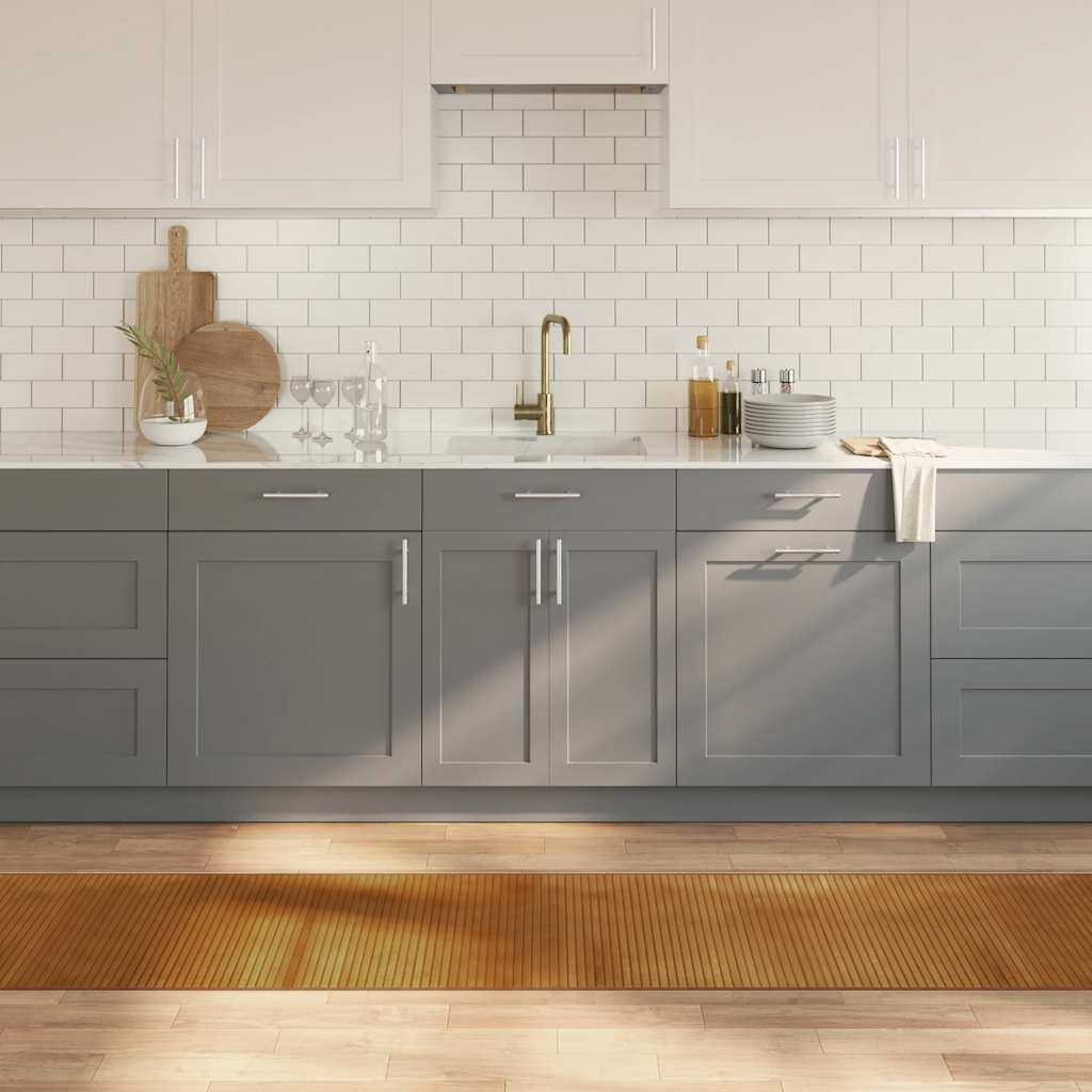 Covor dreptunghiular, maro, 60x300 cm, bambus